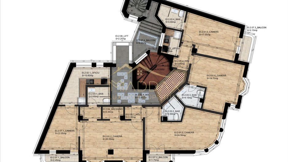 Spatiu Apartamente/ Hotel //​ ​1027.80 mp // Zona Obor - Schiță 38