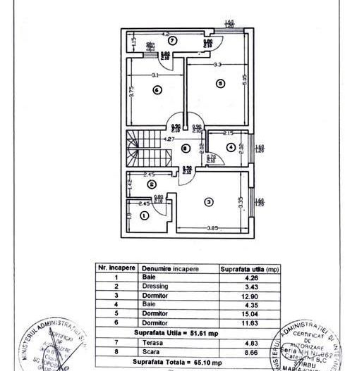 Vanzare casa 4 camere tip duplex Otopeni - Odaile, P+1+Pod, curte proprie ! - Schiță 57