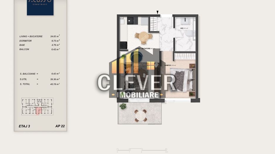 Apartament 2 camere | Finisaje Premium | Bloc Nou P+3 | Pallady - Poză 2