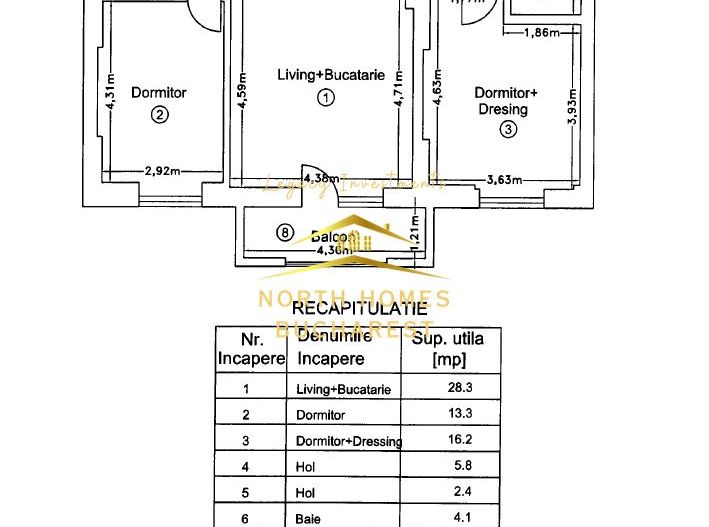 Apartament 3 camere si 2 bai Pipera | Crystal North - Comision 0% - Poză 15