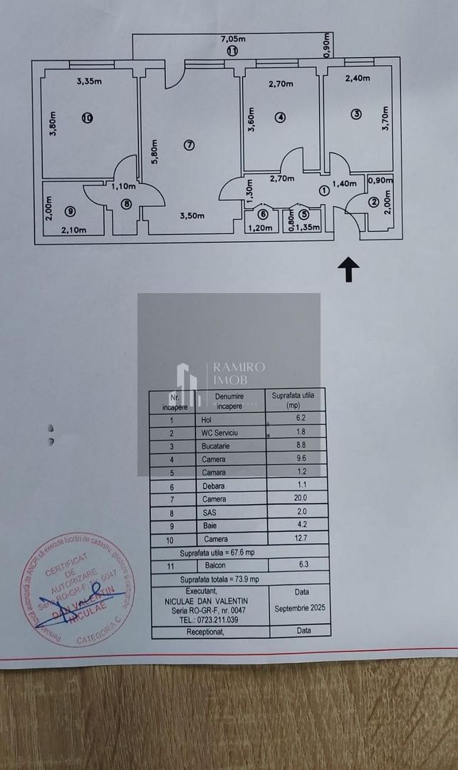 Apartament 3 camere decomandat 13 Septembrie - Poză 10