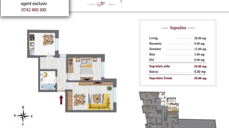 Drumul Taberei - Mall Plaza , 2 camere, lift, finisat la cheie,  0% COMISION. - Schiță 12