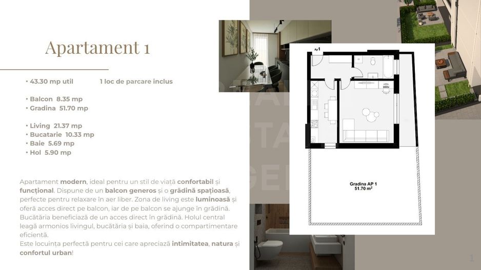 Vânzare, apartament, o cameră, Giroc, Timiș - Poză 3