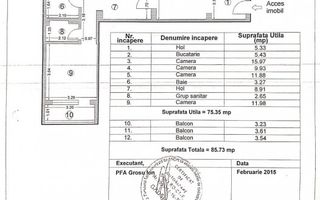 Tomis Nord - Banca Religiilor - Apartament compus din 4 camere, etaj 3. - Poză 33
