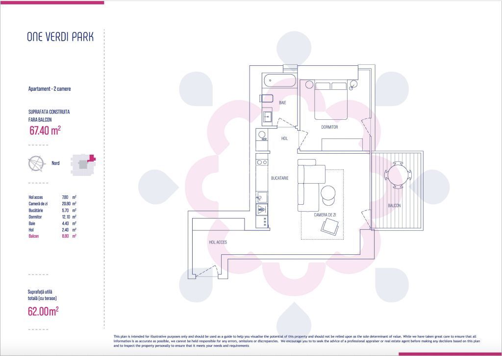 OFERTA Vanzare 2 camere | ONE Verdi Park | Finalizat | Lux Urban - Schiță 8
