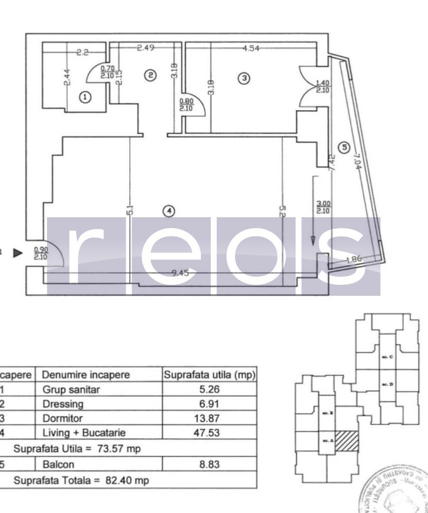 vanzare 2 camere in Upground, spatios, 82mp - Poză 8