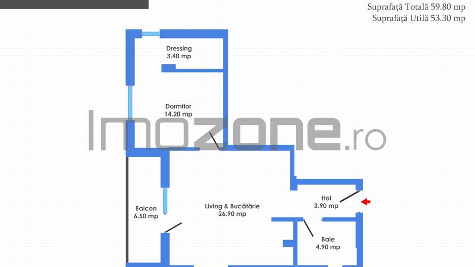 Militari - Pacii - Drumul Belsugului, ap. 2 camere, bloc nou, balcon! - Schiță 14