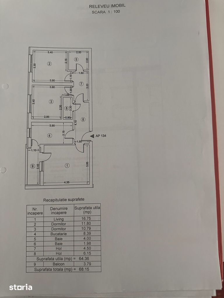 Apartament 3 camere de vânzare Exigent Plaza - faza 1 - Poză 13