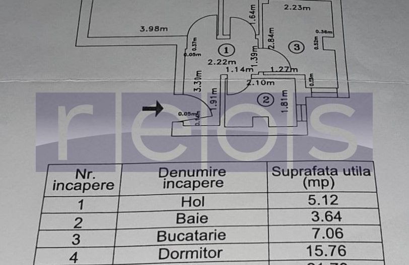 VANZARE APARTAMENT 2 CAMERE 60MP BLOC 2018 MATEI VOEIVOD VATRA LUMINOASA - Poză 15