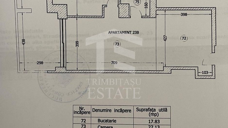 Apartament 2 camere de lux | Rovere Exclusive Concept | Terasă 21 mp - Schiță 19