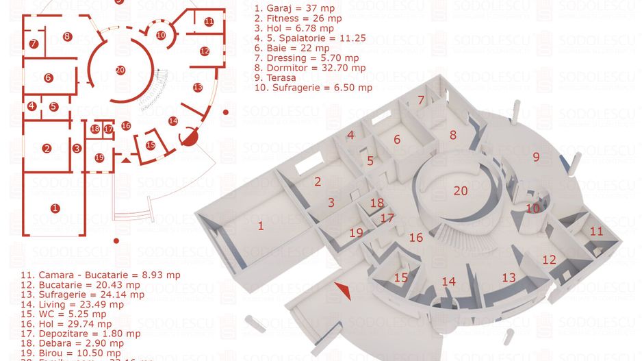 O casa deosebita cu Piscina - Poză 3