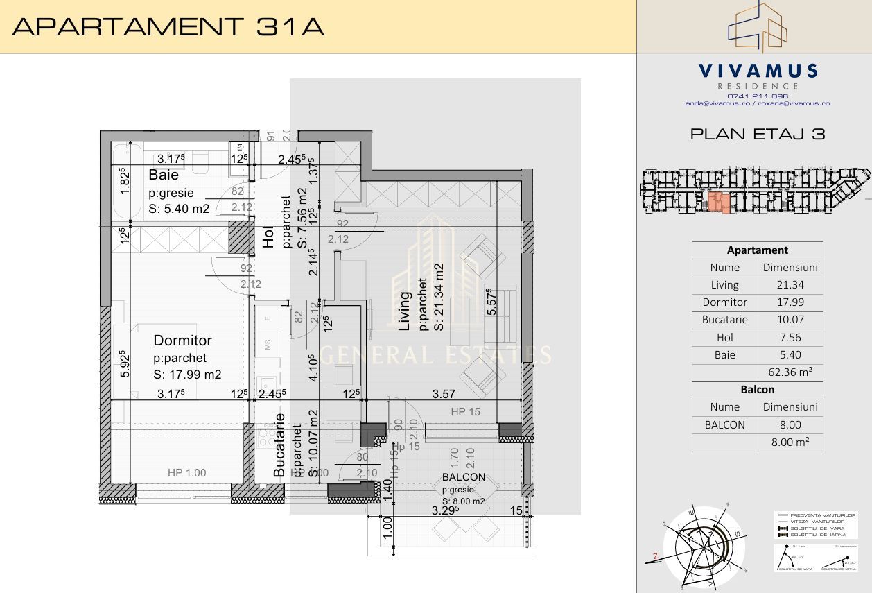 APARTAMENT 2 CAMERE, VIVAMUS - Poză 2