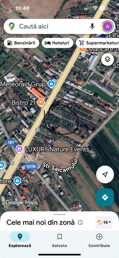 Teren de vânzare 2.837 mp cu acces la DN1 – Ciolpani - Poză 1