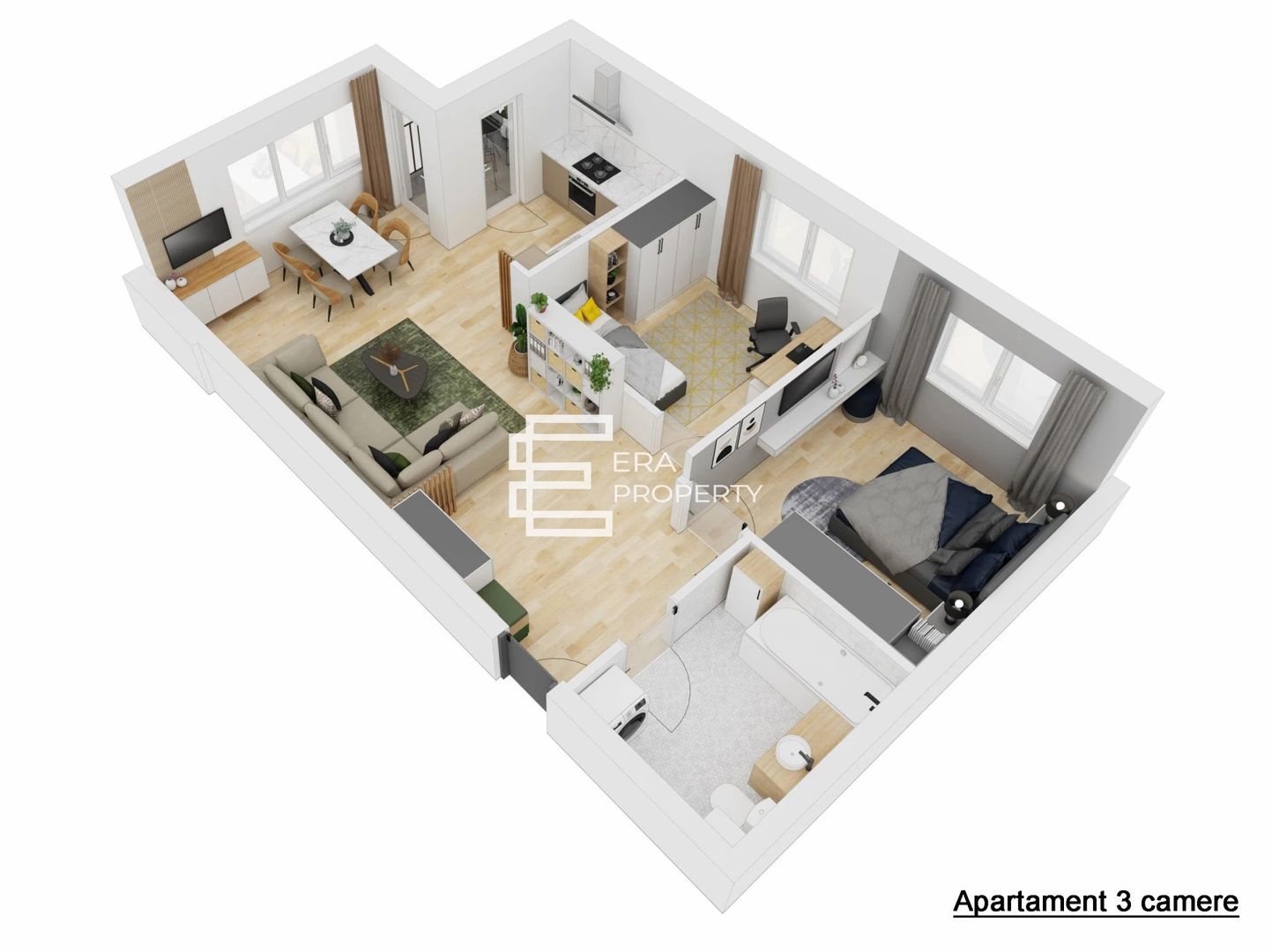 Apartament 3 camere intabulat LA CHEIE-Doamna Stanca/Selimbar - Schiță 9