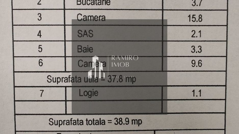 APARTAMENT 2 CAMERE,  SECTOR 4/LUICA, 39 MP, BLOC ANVELOPAT - Poză 2