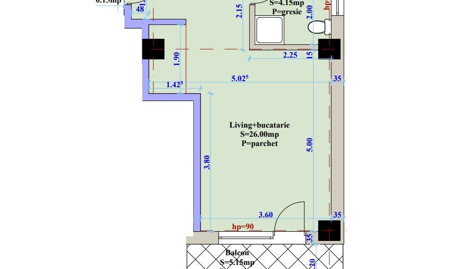 Apartament 1 camera NOU 35 mp Bucium Visan - Poză 5