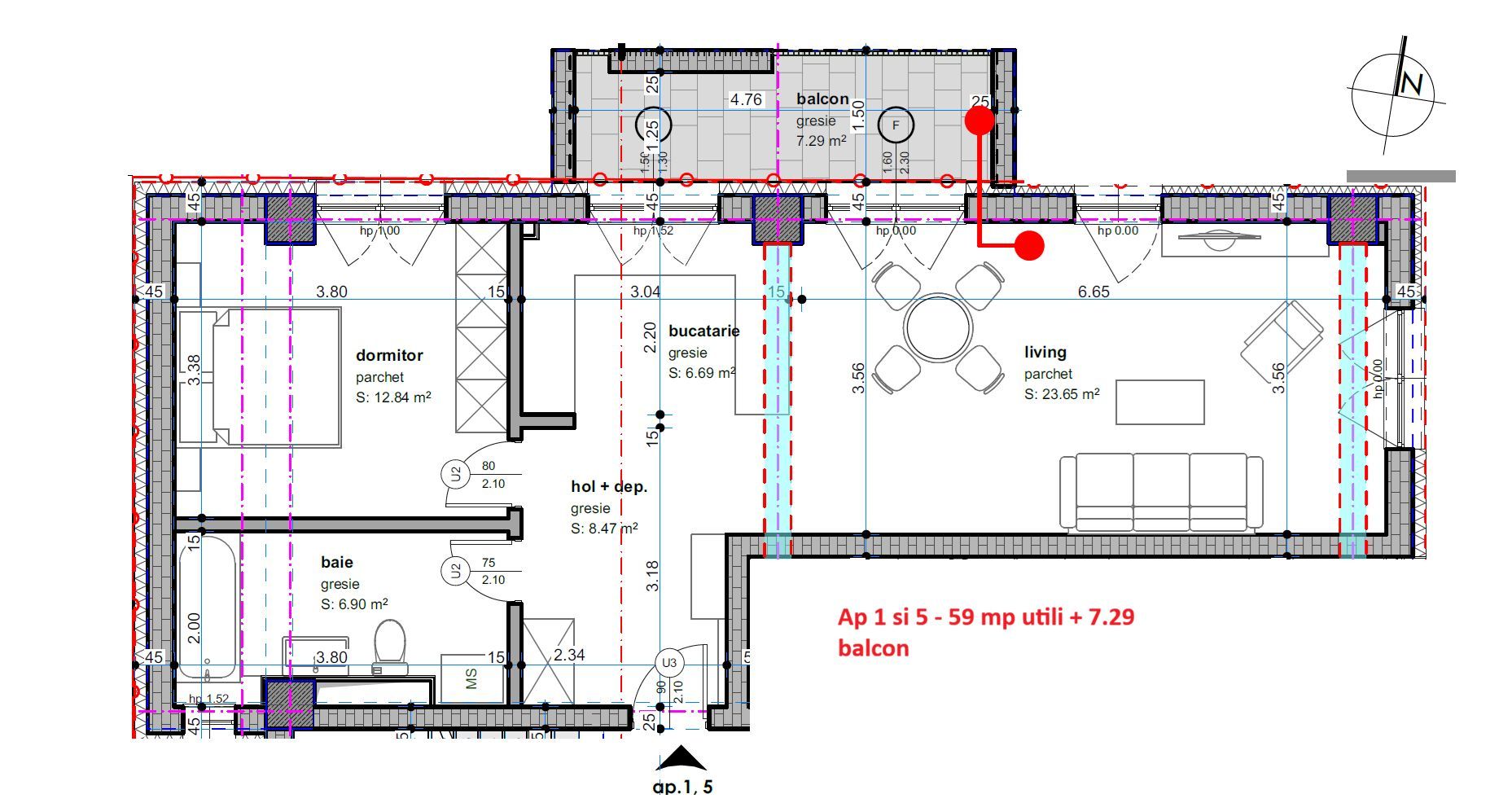 Dâmbovița-Șagului | Bloc Nou | 2, 3 și 4 Camere | Penthouse | Parcare subterana - Poză 6
