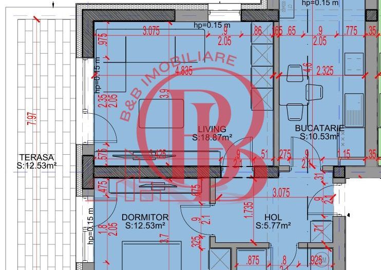 Apartament 2 camere Parcare Gratis Theodor Pallady 5min STB - Schiță 2