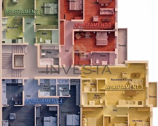 Apartament 4 camare, 96 mp utili si 2 terase, bloc nou, zona Marasti! - Poză 5