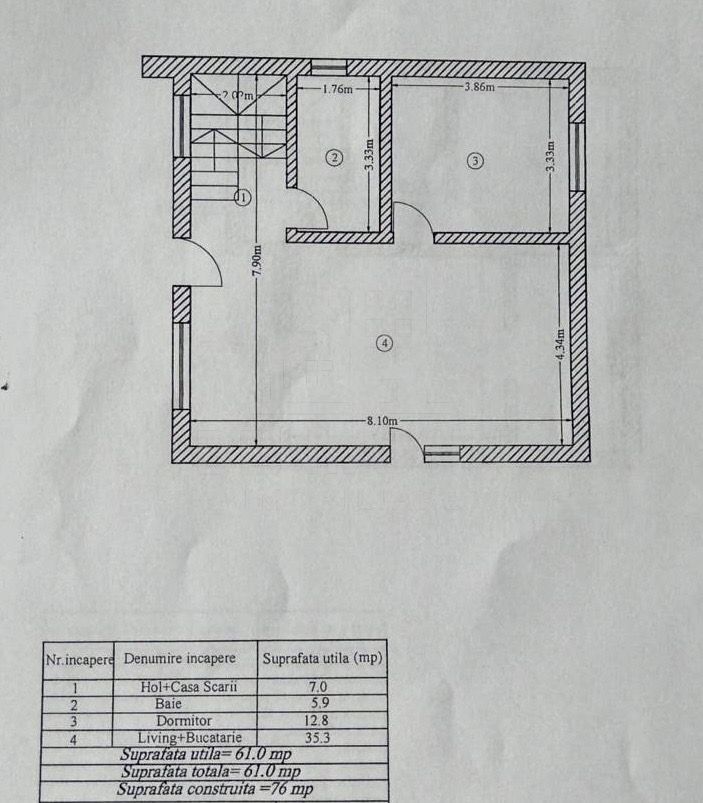 Casa mediteraniana - 2023 - 285mp teren - mobilata - utilata - Damila - Schiță 9