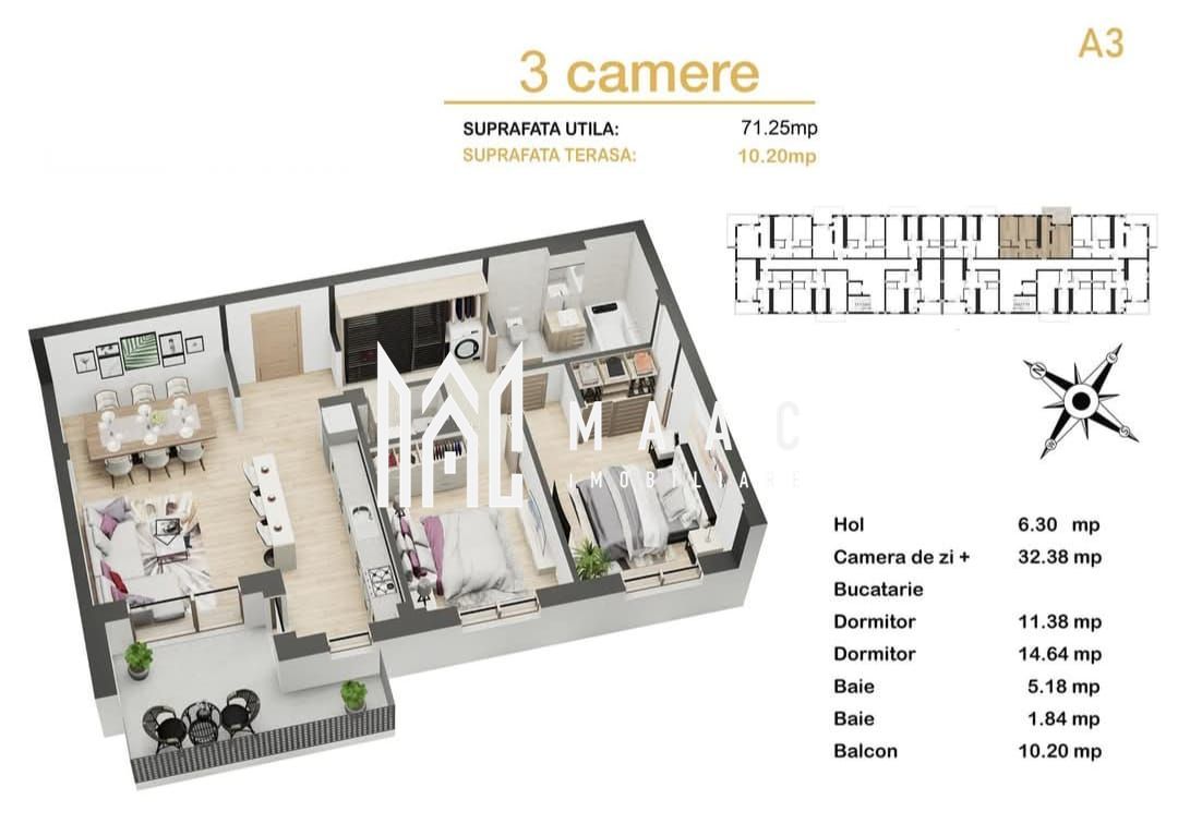Apartament 3 camere | Balcon | Lift | Parcare | Prelungirea Mihai Viteazul - Poză 11