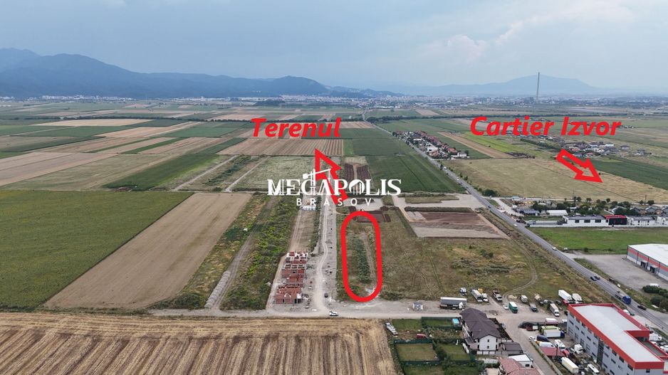 Teren cu PUZ aprobat pentru blocuri S+P+4E, de la 4.500 mp, Săcele - Poză 1