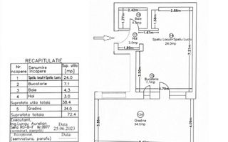Studio + curte proprie - mobilat, utilat - Avalon Estate-Pipera - Schiță 16