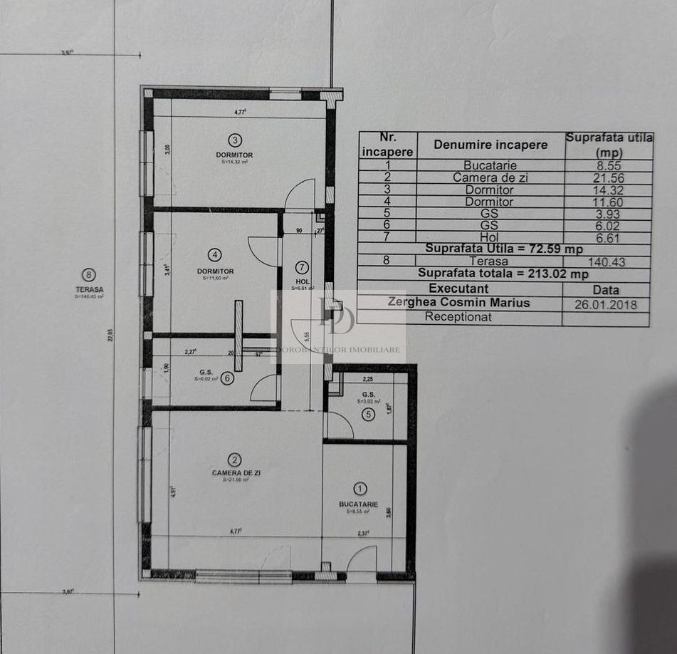 Penthouse Exclusivist 3 Camere | Terasă Spectaculoasă 140 mp | Iris - Schiță 11