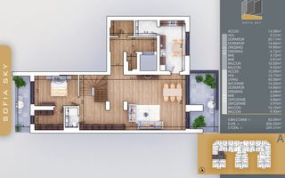 4 camere  duplex -filalizare rapida   7 min Metrou N Teclu - Schiță 17