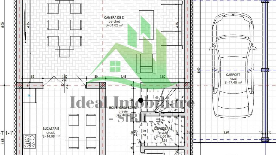 Casa Single cu 4 camere si carport, Zona Brana Selimbar - Schiță 8