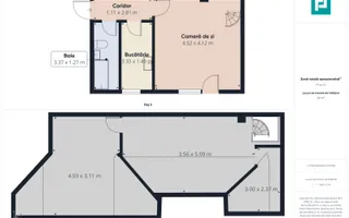 Apartament 1 cameră cu balcon și pod compartimentat | Dâmbovița, Timiș - Poză 14