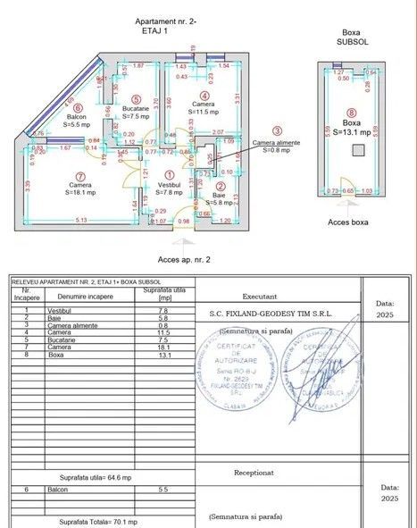 Apartament 2 Camere, Decomandate, Etaj 1, Centrala, Fabric, Comision 0 - Poză 8