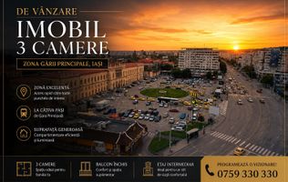 Apartament 3 camere zona Garii - 10 min Copou