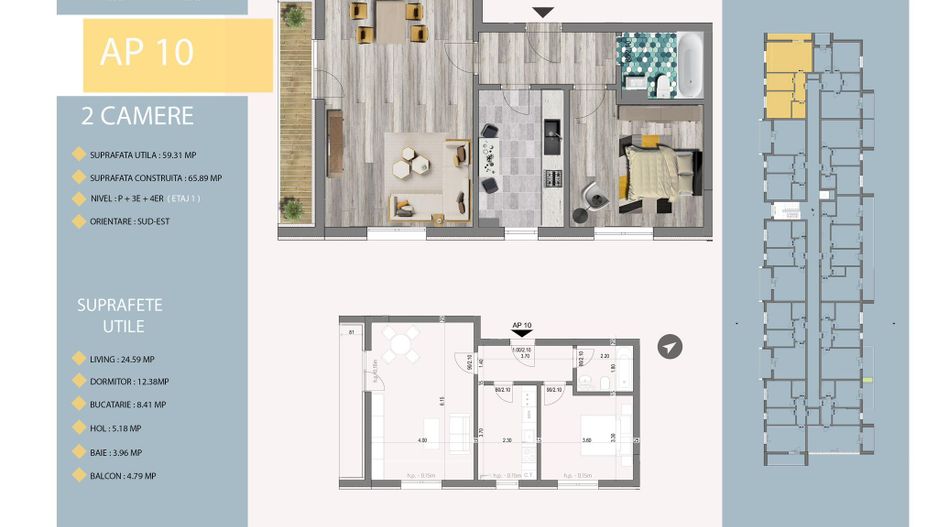 AP. 2CAM. MOBILAT- IDEAL LOCUINTA / INVESTITIE. ZONA TRAPEZULUI! - Poză 2