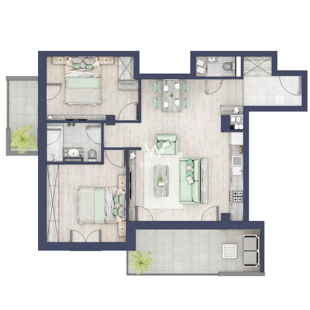 Apartament 3 camere Premium.  Sibiu - Schiță 8