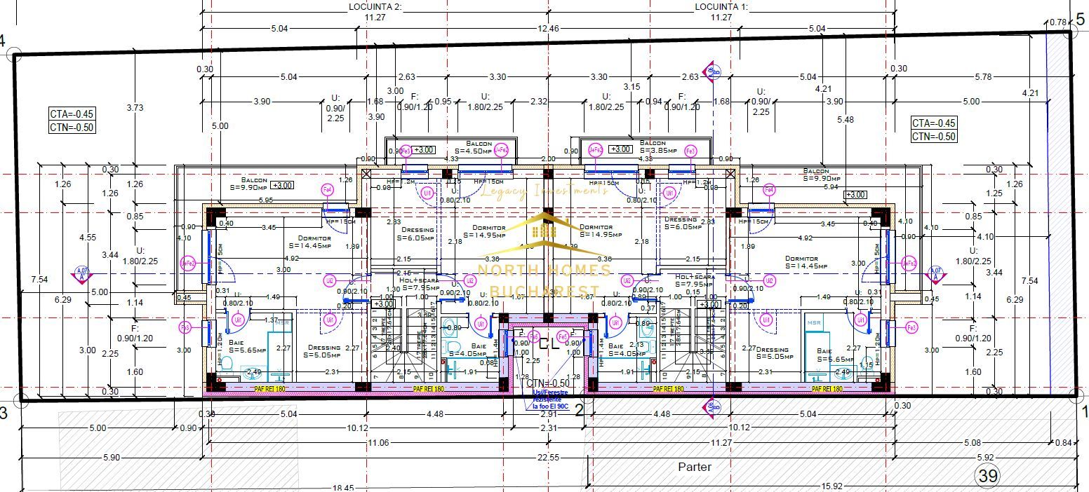Vând vila în duplex 4 camere, 3 dormitoare, 4 bai, 2 locuri parcare - Poză 14