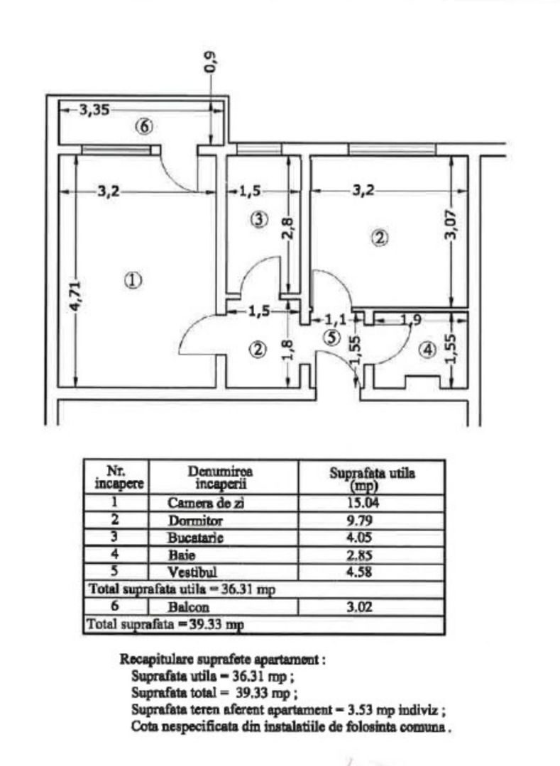 Apartament cochet 2 camere | Tei - Schiță 17