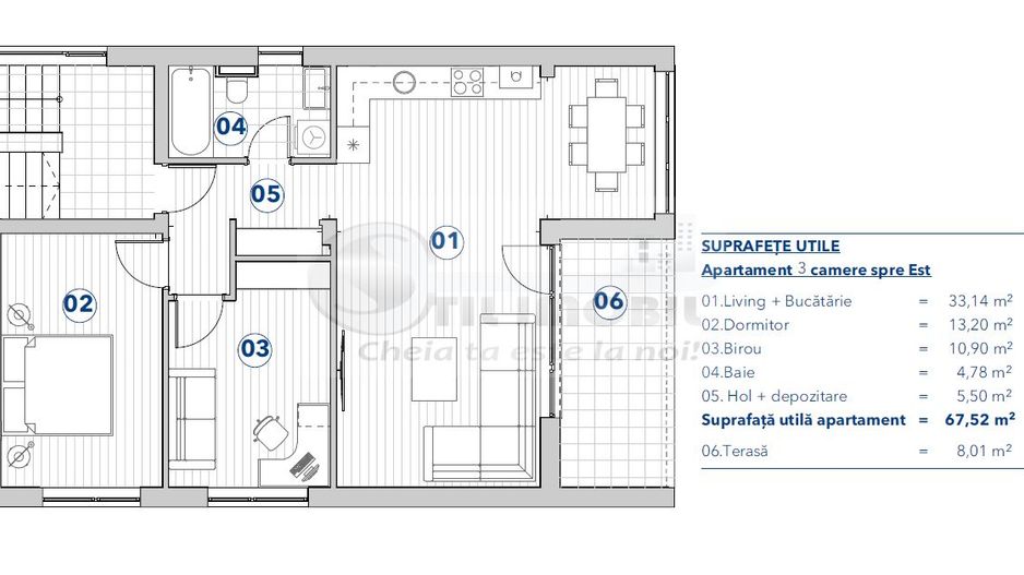 Apartament 3 camere - reper Lac Rediu - 75mp - Poză 1