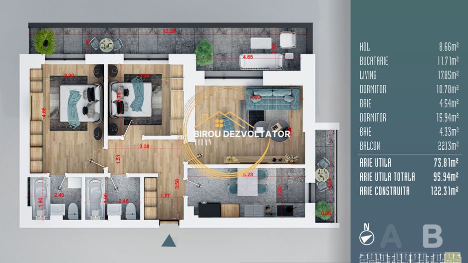 Decomandat mare Zona verde FINALIZAT Auchan titan Ansamblu premium - Schiță 10