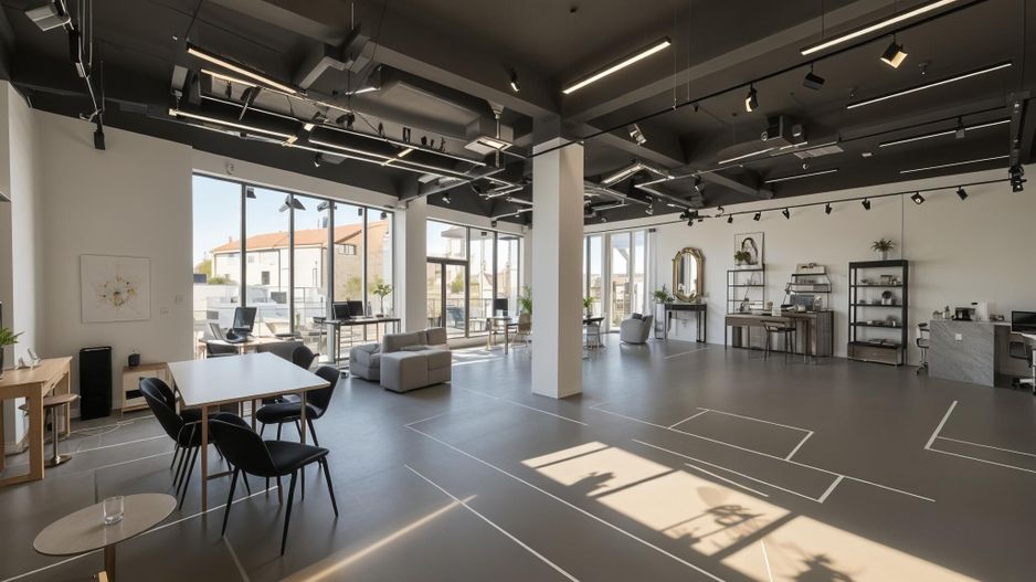 Spatiu comercial 150 mp Pipera A3 Lemon Racovita front stradal 15 m - Poză 1