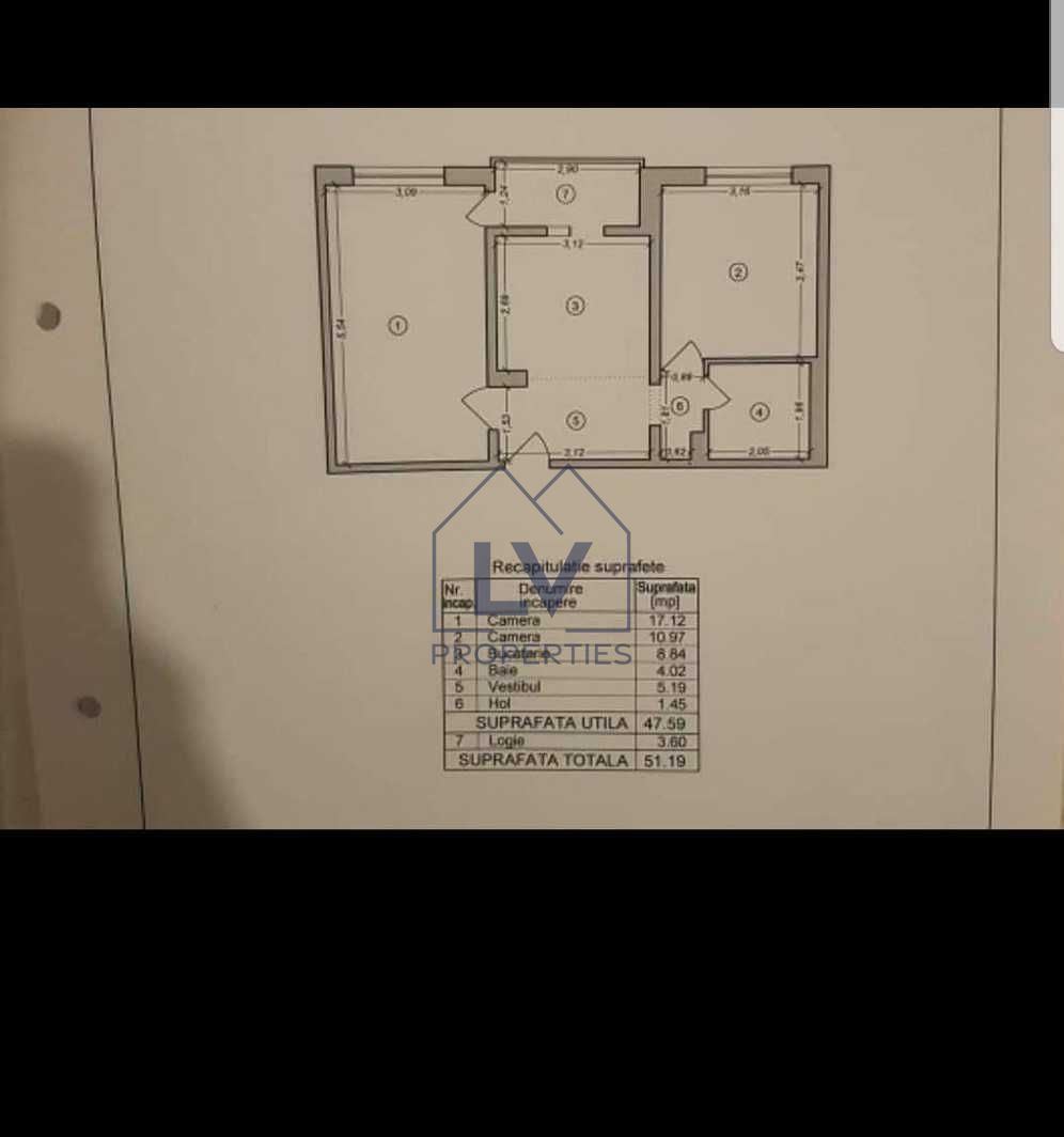 VANZARE APARTAMENT 2 CAMERE | ZONA OBOR - Schiță 6