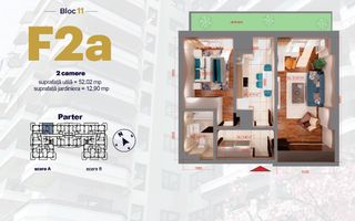 Apartament cu 2 camere, de tip F2 - Royal Town Copou - Poză 1