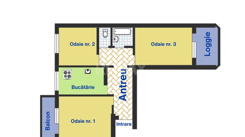 Apartament cu 3 camere, Ciocana - Schiță 23