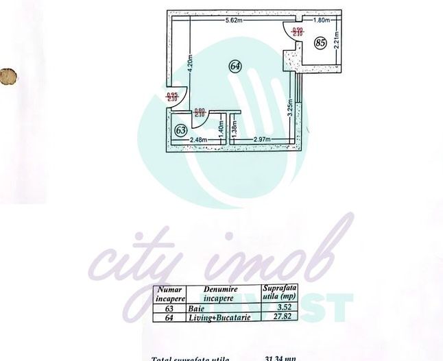 Garsoniera modernă Rond Alba Iulia | Bloc 2016 | Centrala proprie - Poză 3