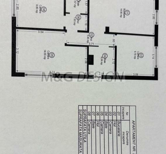 3 camere Lipovei 2 bai centrala proprie - Poză 14