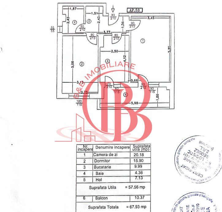 Apartament 2 camere-Str. Victor Brauner 5 min Metrou Teclu - Schiță 11