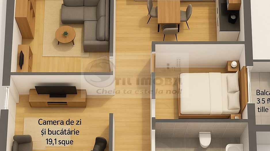 Apartament 2 camere •Finisat modern•Parcare inclusă 0% Comision - Poză 5