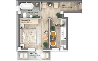 Apartament 1 camere, decomandat, bloc nou, Capat CUG - Lunca Cetatuii - Poză 1