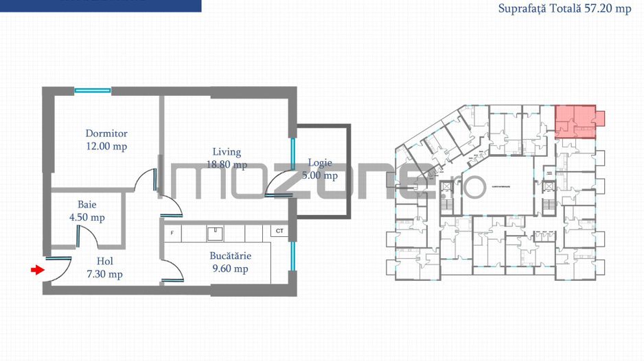 Apartament 2 Camere | 77 mp | Bloc Nou | Metrou Pacii / Preciziei | Militari - Poză 15