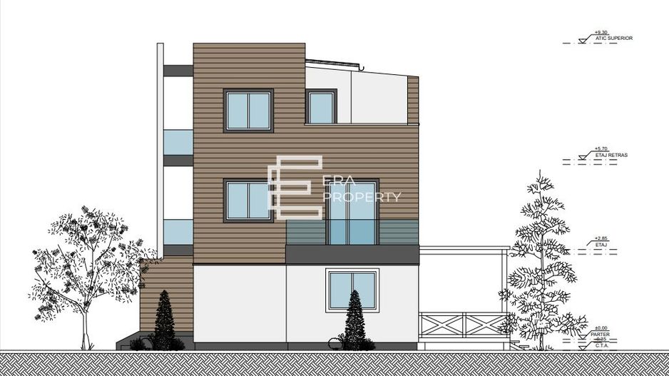 Casă modernă în Sibiu – etaj retras, terase -teren 213 mp - Poză 3